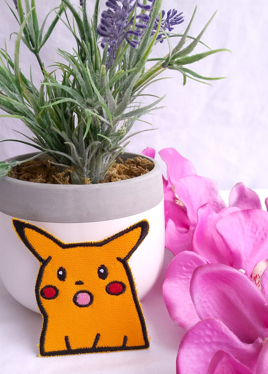 Surprised Pikachu Meme Sew On Embroidered Patch – JuliefooHandmade