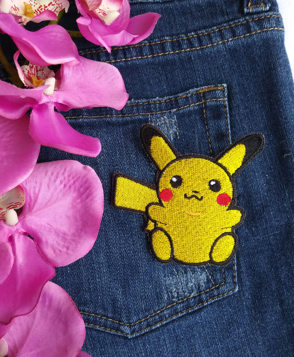 Pokemon Iron on Patches Patch Denim Embroidery Eevee, Charizard