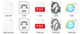Unicorn Rapidash Pokemon SVG, Pdf, Eps, Dxf PNG files for Cricut, Silhouette Instant download
