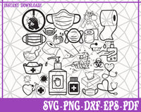 Quarantine Bundle SVG, Pdf, Eps, Dxf PNG files for Cricut, Silhouette Instant download