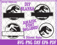 Jurassic Park DIY Bundle SVG, Pdf, Eps, Dxf PNG files for Cricut, Silhouette Instant download
