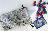 Handmade Drawstring bag - Quidditch Newspaper bag