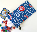 Handmade Drawstring bag - Chicago Cubs bag