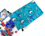 Handmade Drawstring bag - Cute Baby Shark print