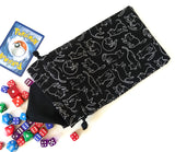Handmade Drawstring bag - Cute Black cat Print