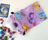 Handmade Drawstring bag - Lavender My Little Pony Print