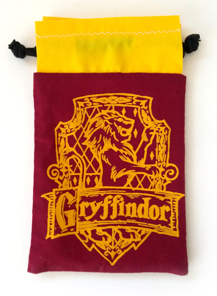 Handmade Drawstring bag - Printed Red Gryffindor