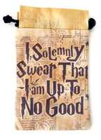 Handmade Drawstring bag - Printed Solemnly Swear