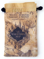 Handmade Drawstring bag - Printed Solemnly Swear