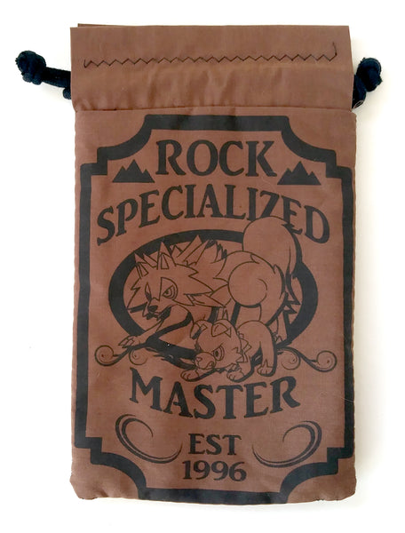 Handmade Drawstring bag - Pokemon Specialized Master - Rock Rockruff & Lycanrock