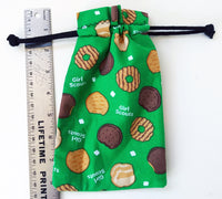 Handmade Drawstring Bag - Girl Scout Cookie fabric