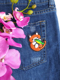 Ginger the cat Handmade Sew On Embroidered Patch