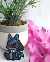 Lucario Handmade Sew On Embroidered Patch
