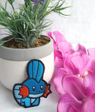 Mudkip Handmade Sew On Embroidered Patch