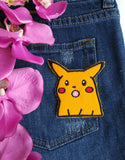 Surprised Pikachu Meme Sew On Embroidered Patch