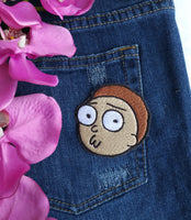 Morty Handmade Sew On Embroidered Patch