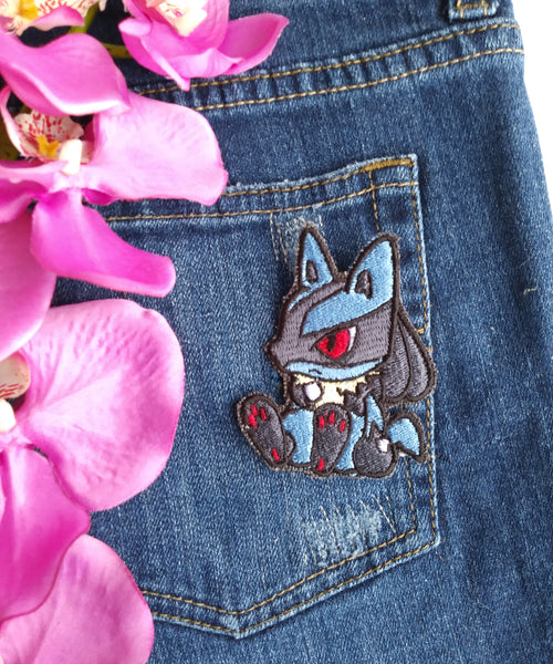 Mewtwo Iron on Patch Shiny Metallic Embroidered. Pokemon