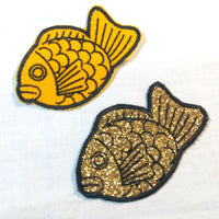 Ice Cream Fish Handmade Sew On Embroidered Patch
