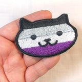 Pride Cat Face Handmade Sew On Embroidered Patch