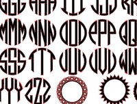 Monogram Set SVG, Pdf, Eps, Dxf PNG files for Cricut, Silhouette Instant download