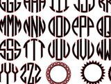 Monogram Set SVG, Pdf, Eps, Dxf PNG files for Cricut, Silhouette Instant download