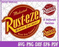 Dinoco & Rusteze Disney Cars Logo SVG, Pdf, Eps, Dxf PNG files for Cricut, Silhouette