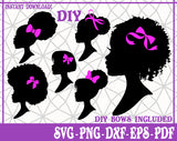 Barbie Heads Hairstyles SVG, Pdf, Eps, Dxf PNG files for Cricut, Silhouette Instant download