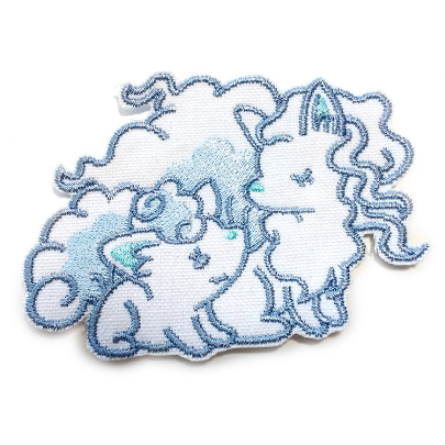 Ninetails and Vulpix Handmade Sew On Embroidered Patch