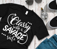 Classy Savage SVG, Pdf, Eps, Dxf PNG files for Cricut, Silhouette Instant download