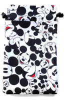 Handmade Drawstring bag - Black & White Mickey Print