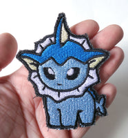 Vaporeon Handmade Sew On Embroidered Patch
