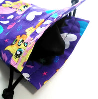 Handmade Drawstring bag - Purple My Little Pony bag