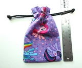 Handmade Drawstring bag - Starry Purple Pony bag