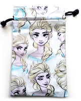 Handmade Drawstring bag - Elsa Frozen Faces