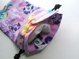 Handmade Drawstring bag - Lavender My Little Pony Print