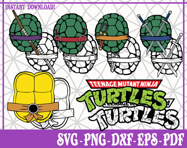 TMNT Teenage Mutant Ninja Turtles Logo SVG, Pdf, Eps, Dxf PNG files for Cricut, Silhouette
