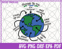 Save The Earth SVG, Pdf, Eps, Dxf PNG files for Cricut, Silhouette Instant download