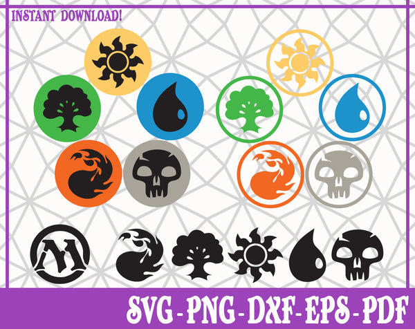 Magic The Gathering Logos SVG, Pdf, Eps, Dxf PNG files for Cricut, Silhouette Instant download