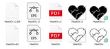 Get your Heart on Valentine SVG, Pdf, Eps, Dxf PNG files for Cricut, Silhouette Instant download