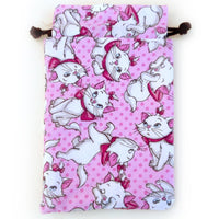 Handmade Drawstring bag - Disney Marie Pink bag
