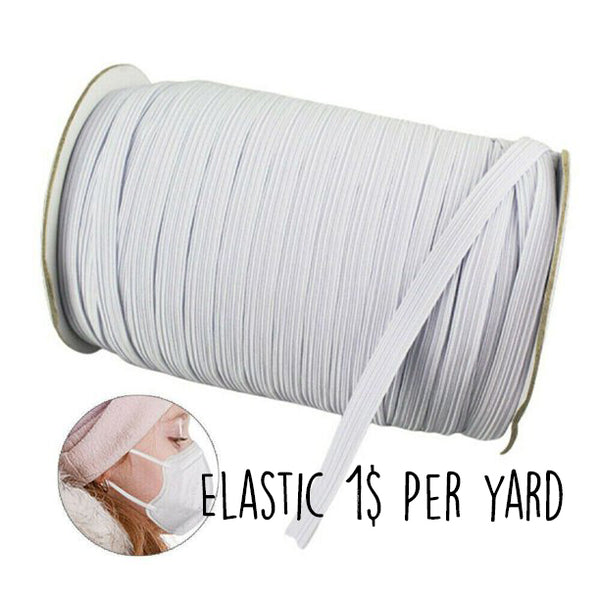 Woven 1/8" Elastic By The Yard