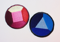Garnet Handmade Sew On Embroidered Patches