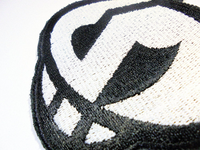 Team Skull Handmade Sew On Embroidered Patch
