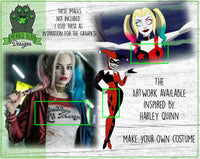 Harley Quinn Costume SVG, Pdf, Eps, Dxf PNG files for Cricut, Silhouette Instant download