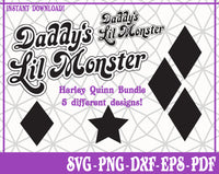 Harley Quinn Costume SVG, Pdf, Eps, Dxf PNG files for Cricut, Silhouette Instant download